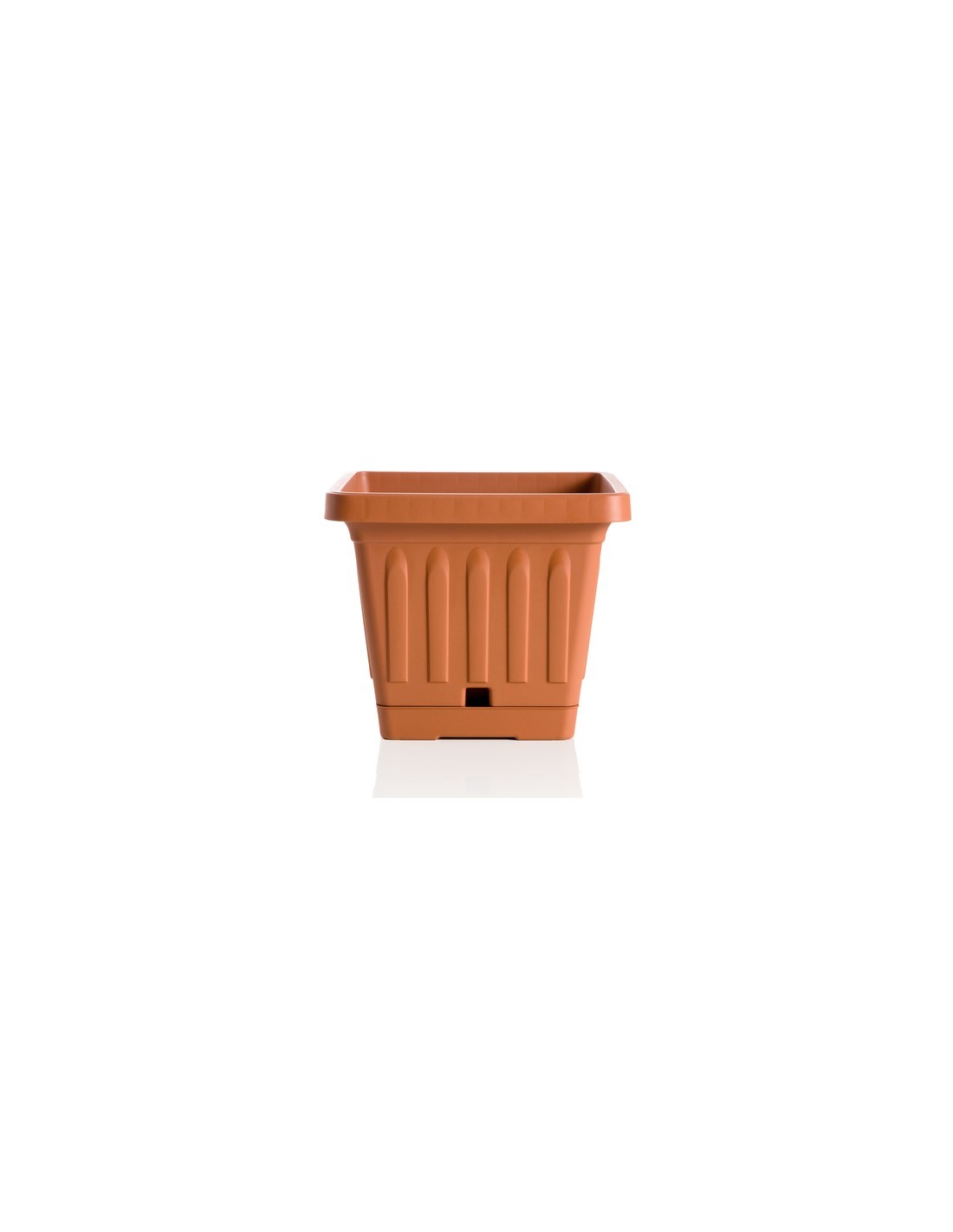 VASO TERRA CON SOTTOVASO 30 X 30 CM TERRACOTTA su TreG Ingrosso