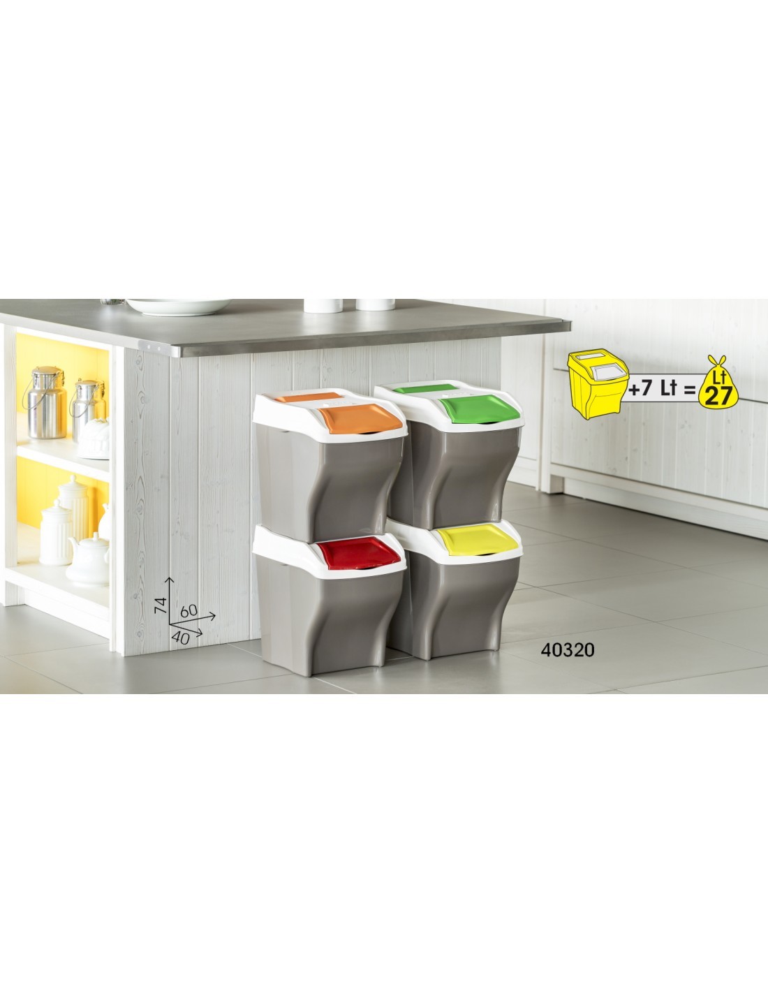 PATTUMIERA POKER PLUS SET 4 X 27 LITRI su TreG Ingrosso