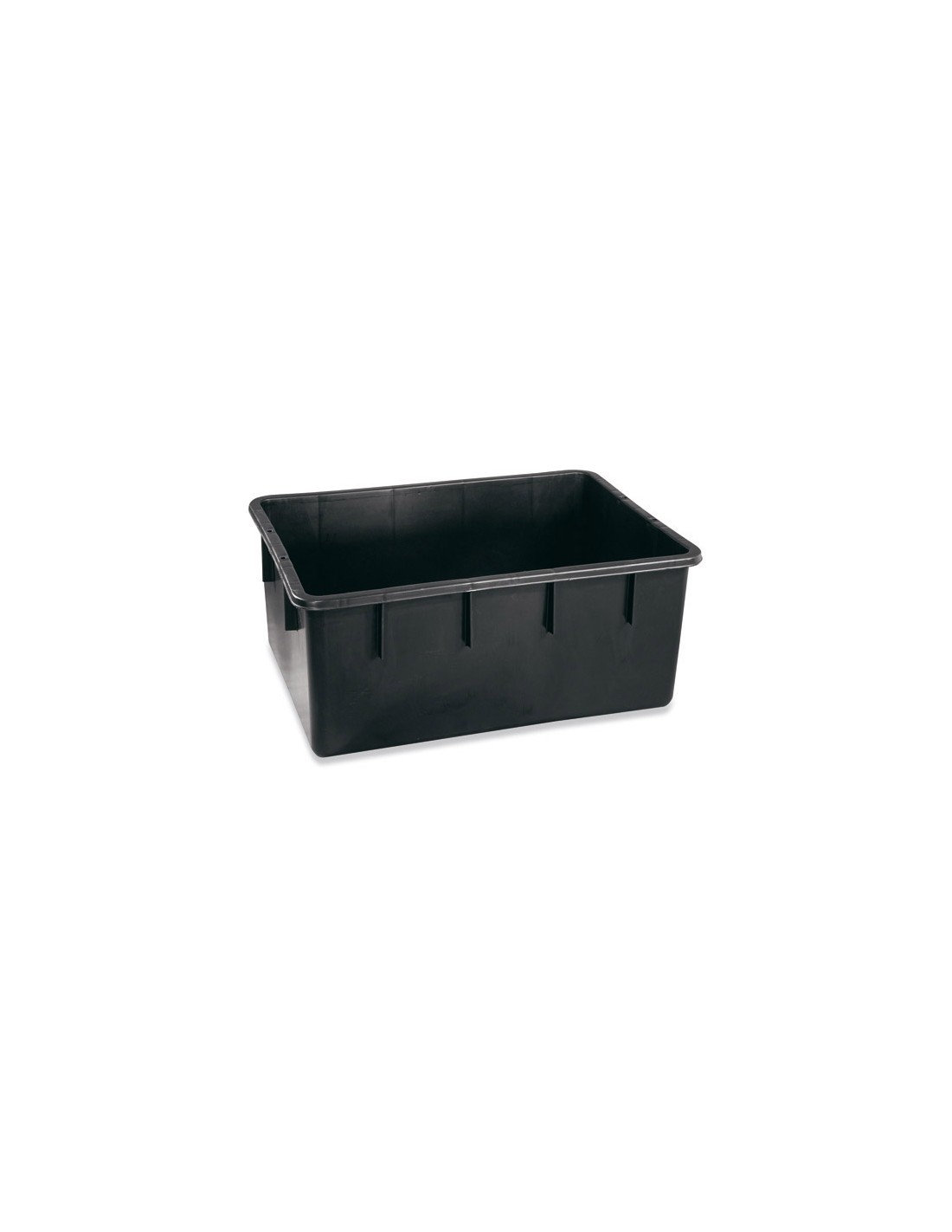 CASSETTA RETTANGOLARE IN PLASTICA 220 LT NERO PLASTIME su TreG Ingr...