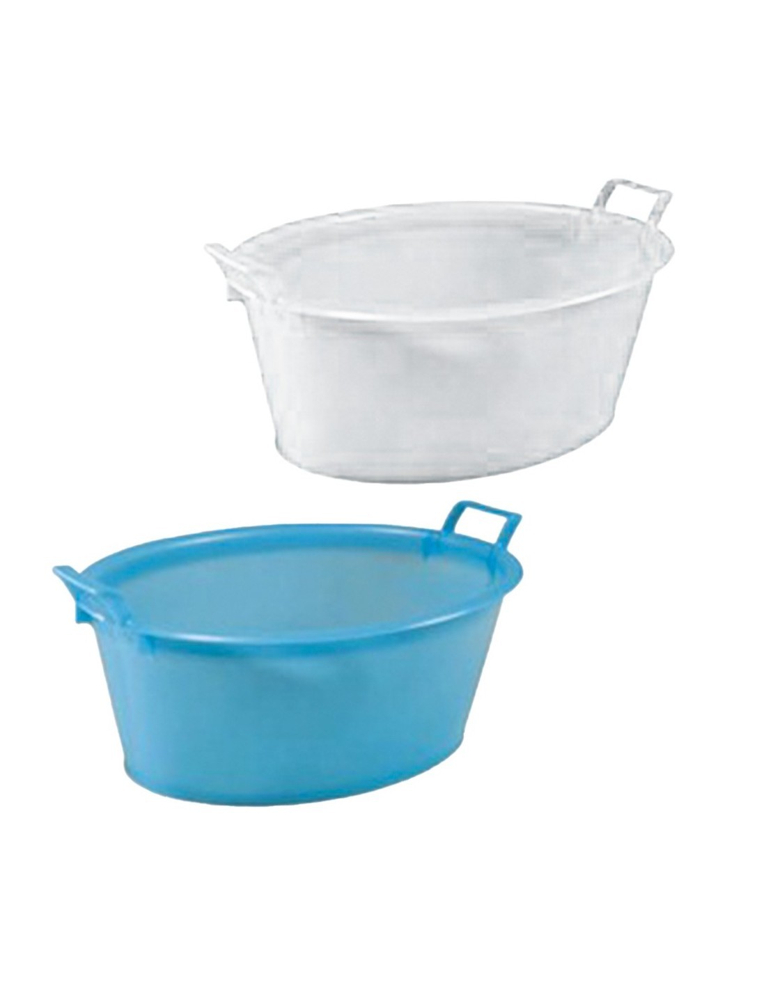 BACINELLA OVALE IN PLASTICA 42 LT COLORI ASSORTITI PLASTIME su TreG...