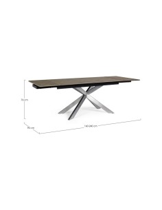 TAVOLO 0731231 ARZACHEL 160/240X90 su TreG Ingrosso 2