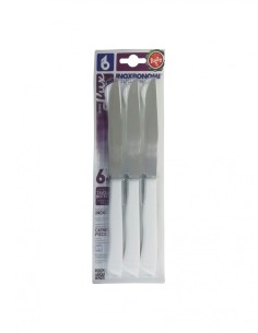 COLTELLI BISTECCA BLISTER 6 PZ COLORI VARI su TreG Ingrosso