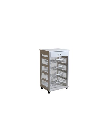 CARRELLO VESUVIO PORTAFRUTTA BIANCO 49X39X83 CM MASLEGNO su TreG In...
