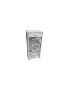 CARRELLO SALVASPAZIO VESUVIO BIANCO 29X39X84 CM MASLEGNO su TreG In...