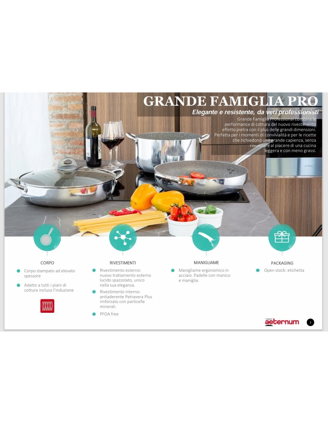 GRANDE FAMIGLIA PRO PADELLA 36CM su TreG Ingrosso