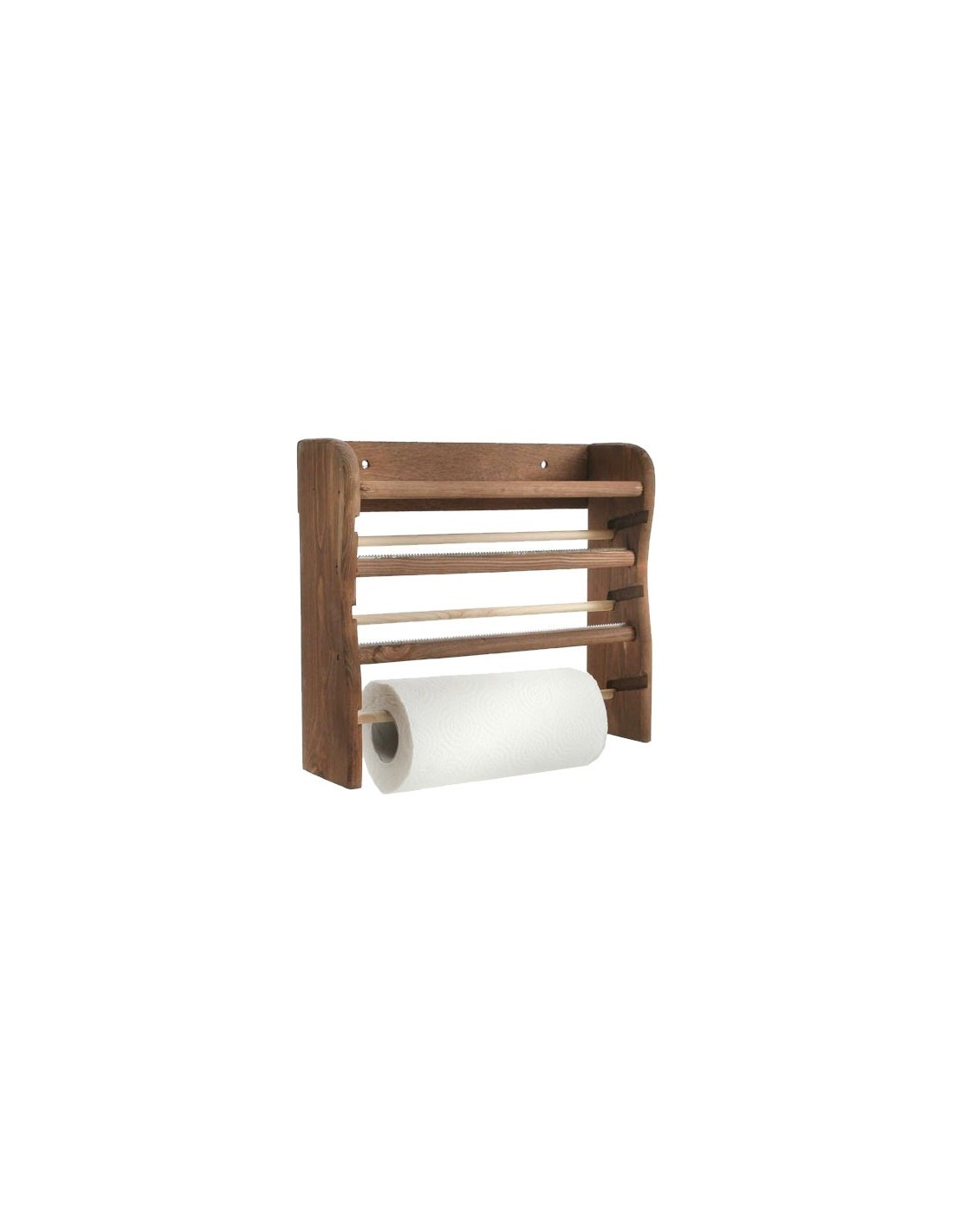 MENSOLA PORTAROTOLO IN LEGNO 33X9X29 CM MEETING su TreG Ingrosso