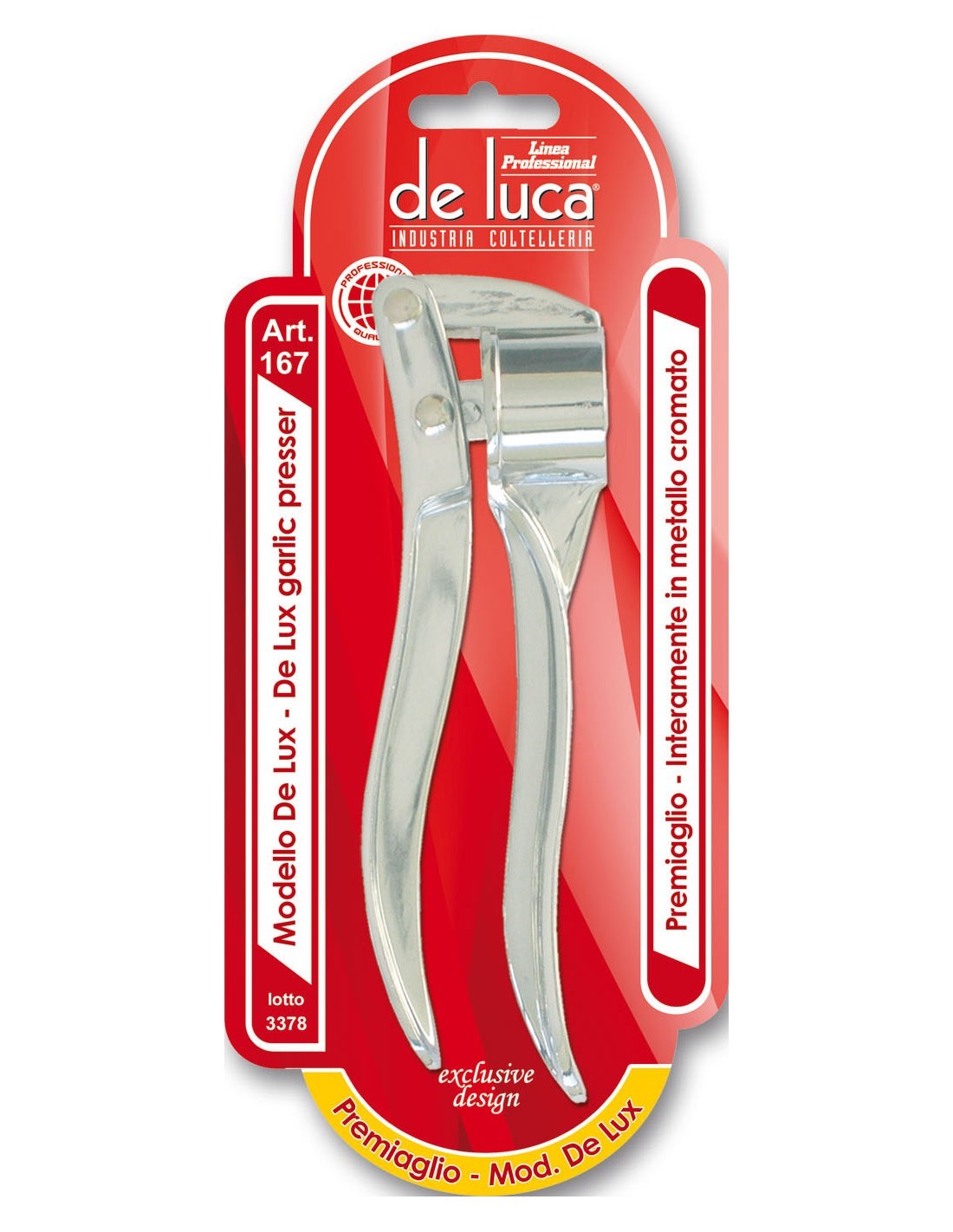 SPREMIAGLIO IN ACCIAIO INOSSIDABILE 15CM DE LUCA su TreG Ingrosso