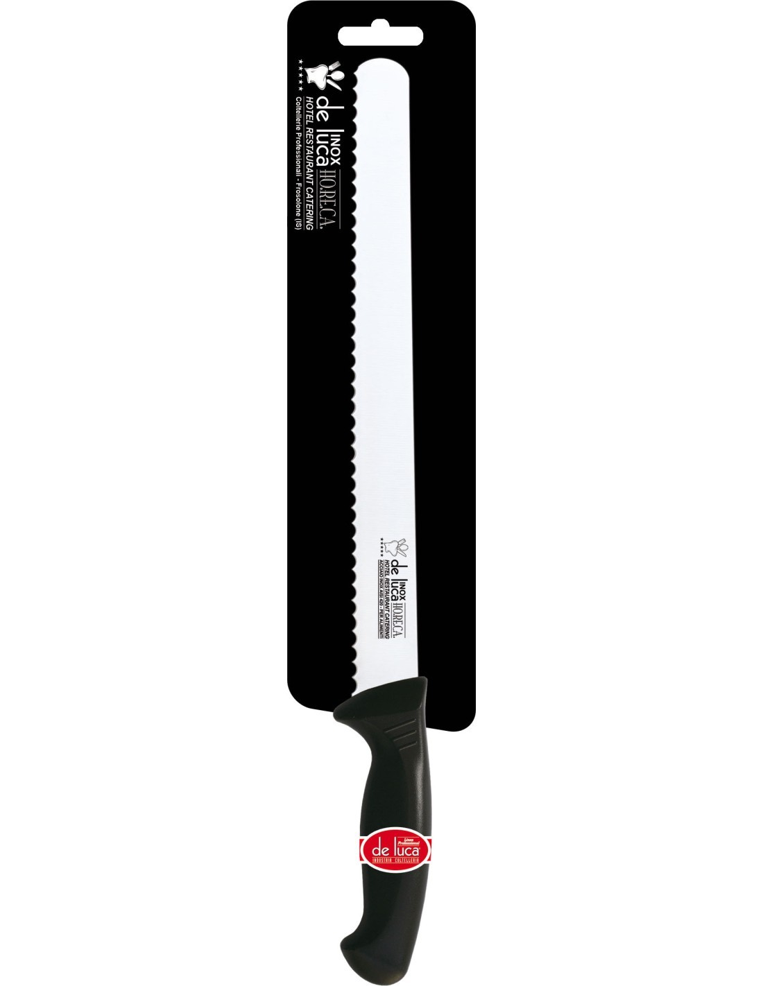 COLTELLO PER PANE IN ACCIAIO INOX 33 CM DE LUCA su TreG Ingrosso