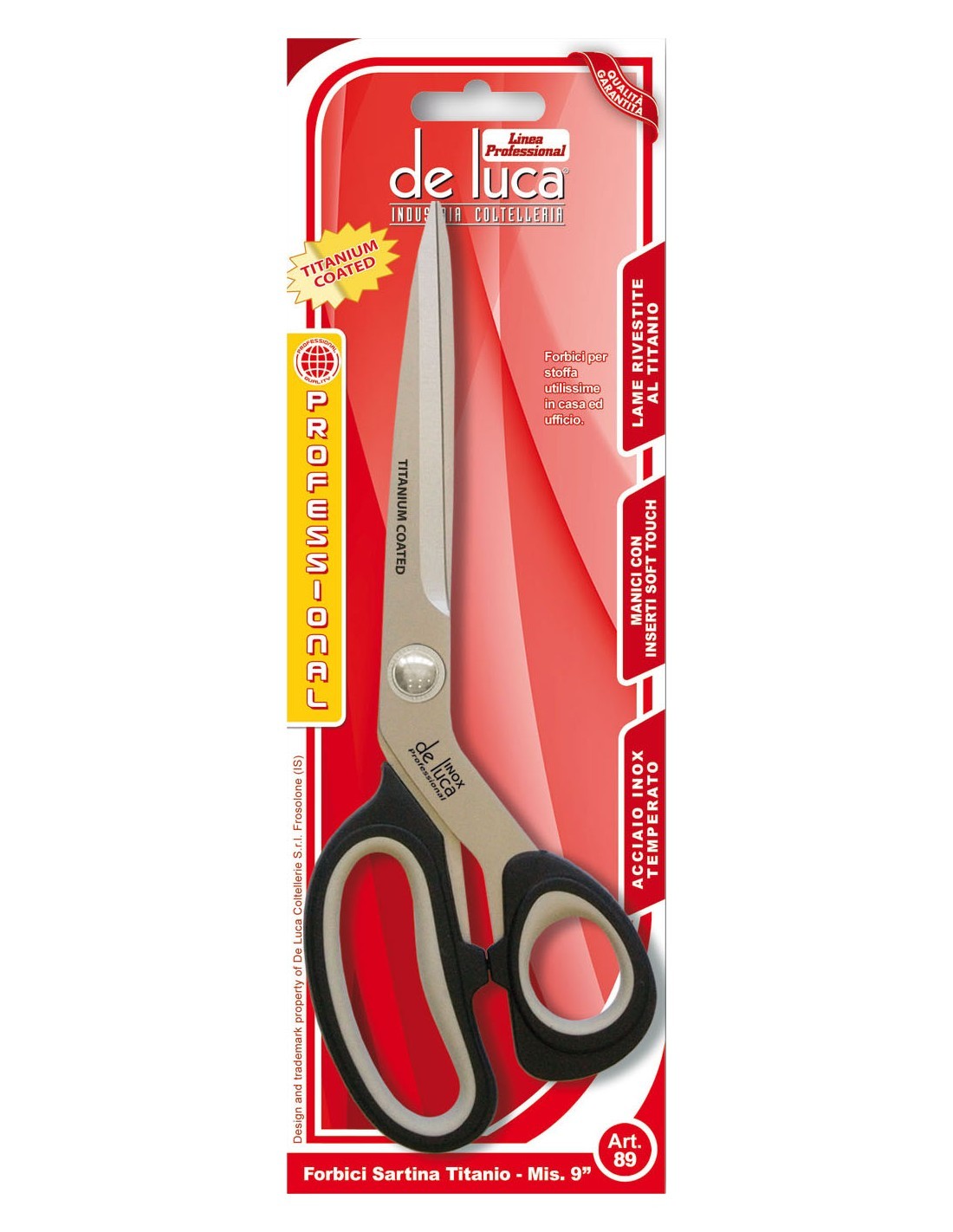 FORBICI DA SARTO IN TITANIO 9" DE LUCA su TreG Ingrosso