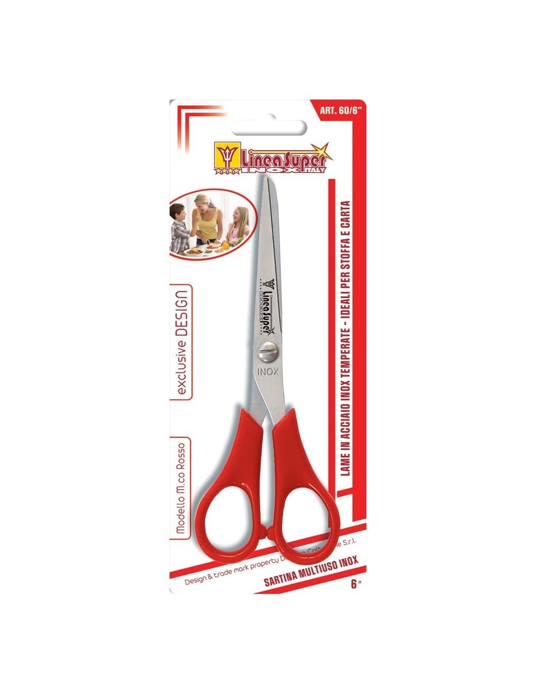 FORBICI DA LAVORO IN ACCIAIO INOX MANICO PLASTICA 6" DE LUCA su Tre...