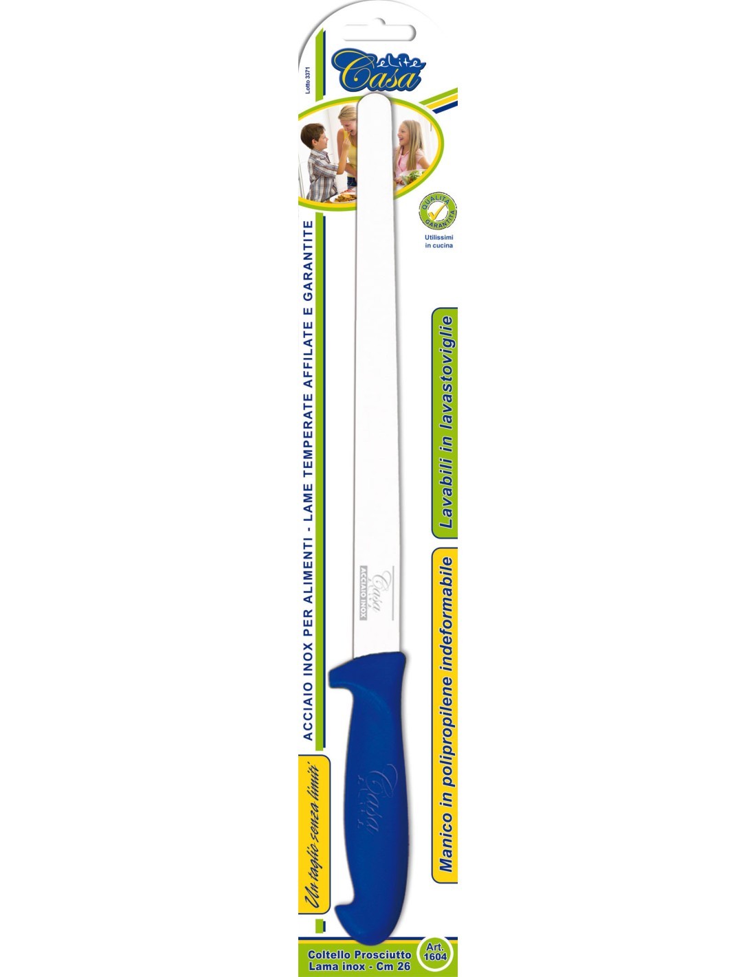 COLTELLO PER PROSCIUTTO 26 CM ACCIAIO INOX DE LUCA su TreG Ingrosso