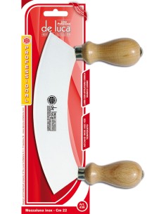 MEZZALUNA IN ACCIAIO INOX 22 CM DE LUCA su TreG Ingrosso