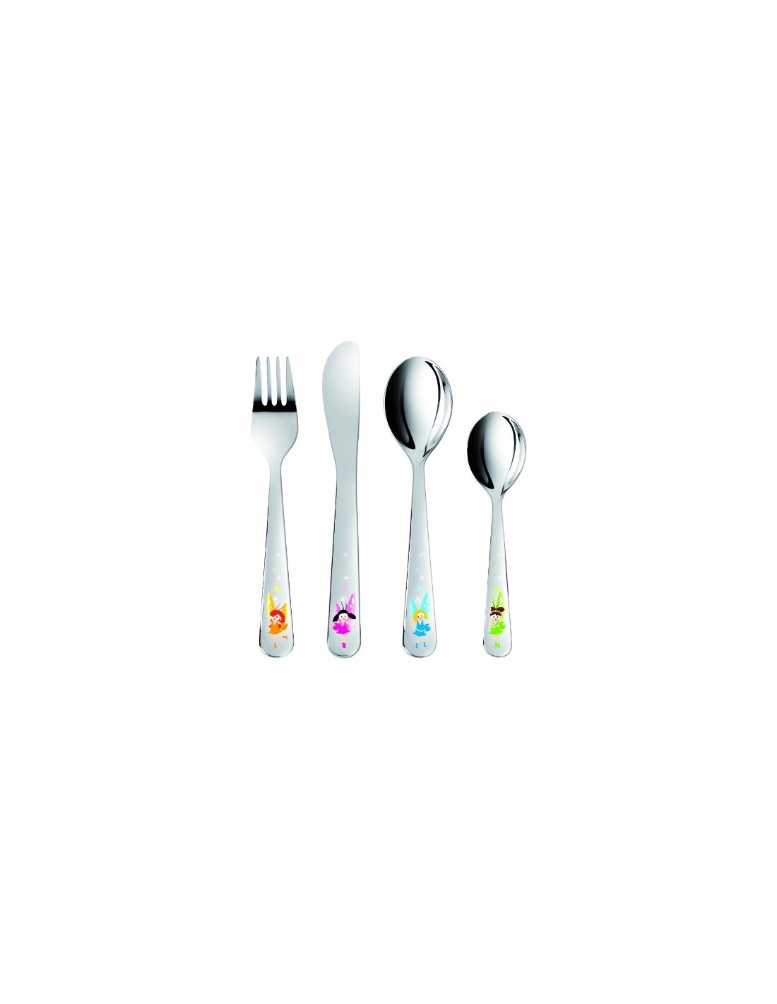 TESCOMA SET 4 POSATE PER BAMBINI DECORO FATINE IN ACCIAIO 668090 su...