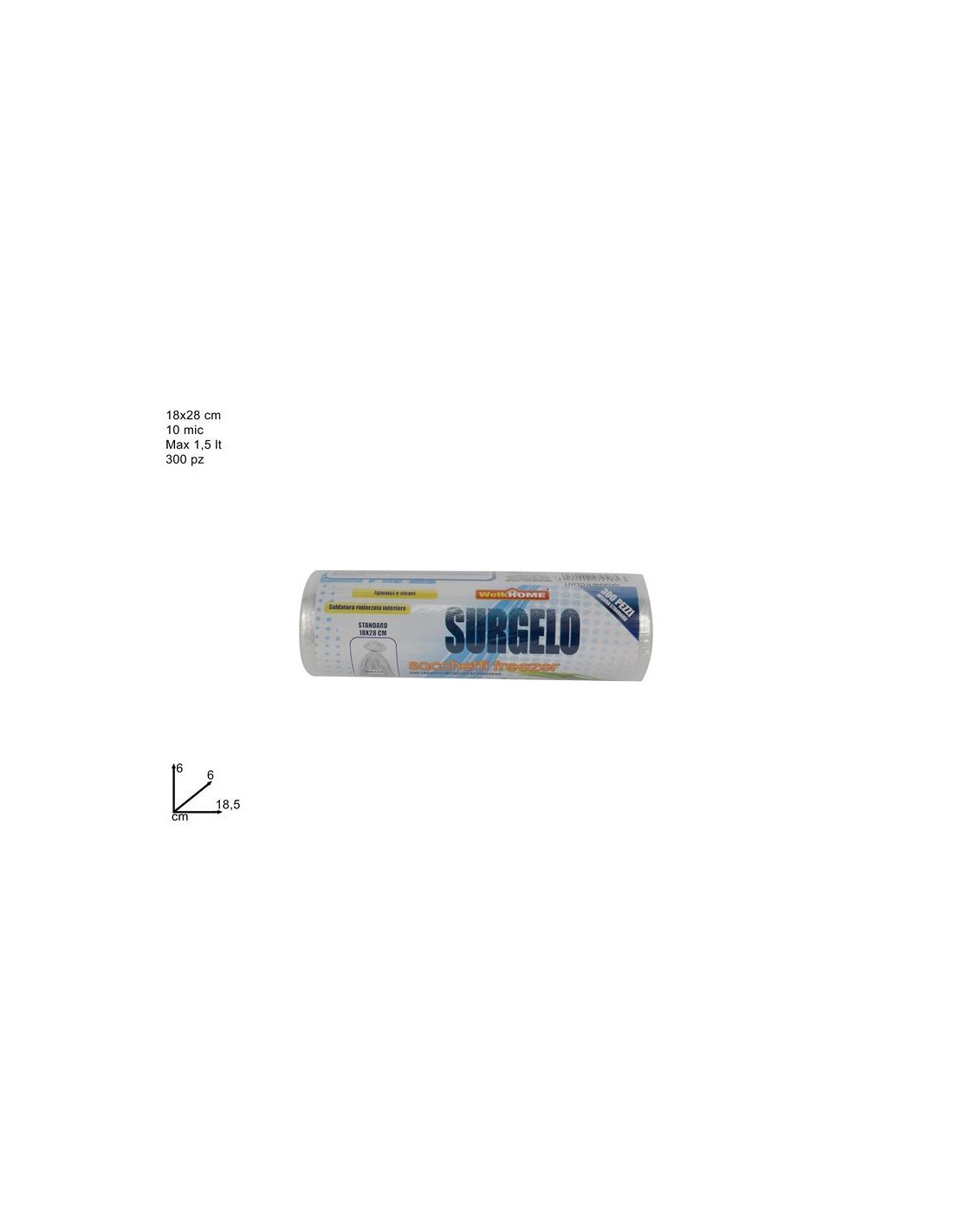 CONF 300 SACCHETTI 47258 FREEZER 18X28X10 su TreG Ingrosso