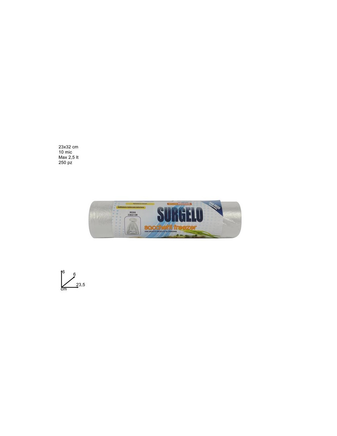 CONF 250 SACCHETTI 47259 FREEZER 23X32X10 su TreG Ingrosso