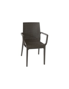 POLTRONA DAFNE MARRONE SIMIL RATTAN su TreG Ingrosso