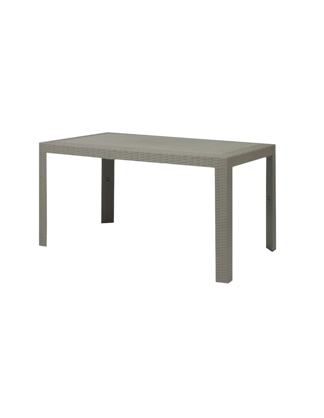 TAVOLO URANO IN PLASTICA 140X80X72 CM TORTORA ARETA su TreG Ingrosso