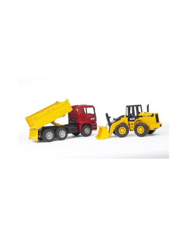 MAN CAMION CON ESCAVATORE 02752 BRUDER SPIELWAREN su TreG Ingrosso