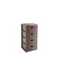 CASSETTIERA 4 CASSETTI ELEGANCE IN PLASTICA COLORI ASSORTITI su Tre...