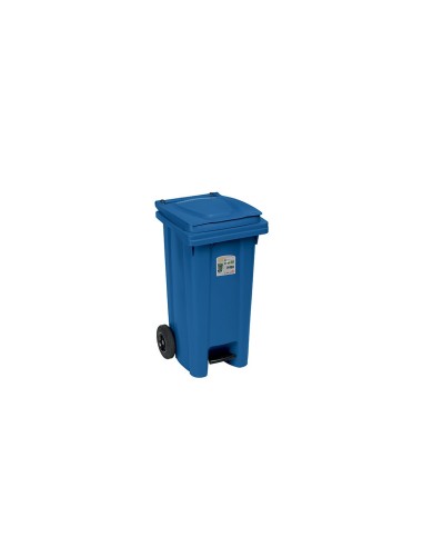 URBAN ECO SYSTEM BIDONE 80 LT BLU CON PEDALE STEFANPLAST su TreG In...