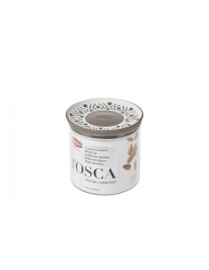 BARATTOLO TONDO TOSCA 0,7LT BIANCO/TORTORA 55400 STEFANPLAST su Tre...