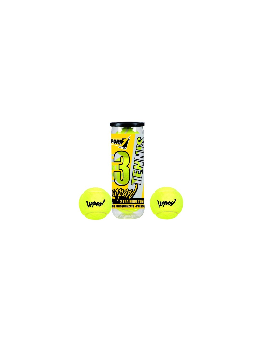 TUBO 3 PALLE DA TENNIS LEOPARD 201641 MANDELLI su TreG Ingrosso