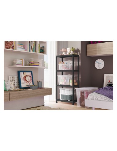 KIS SCAFFALE A 4 RIPIANI COLORE NERO KETER su TreG Ingrosso