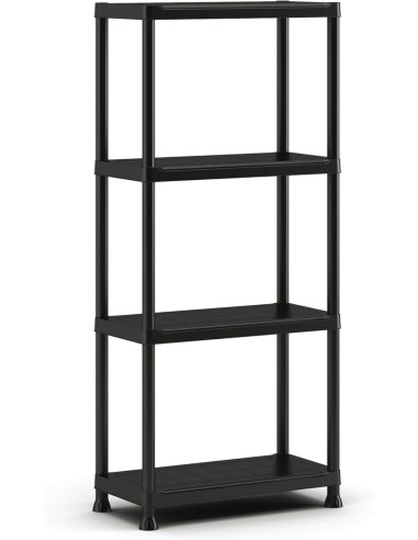 KIS SCAFFALE A 4 RIPIANI COLORE NERO KETER su TreG Ingrosso