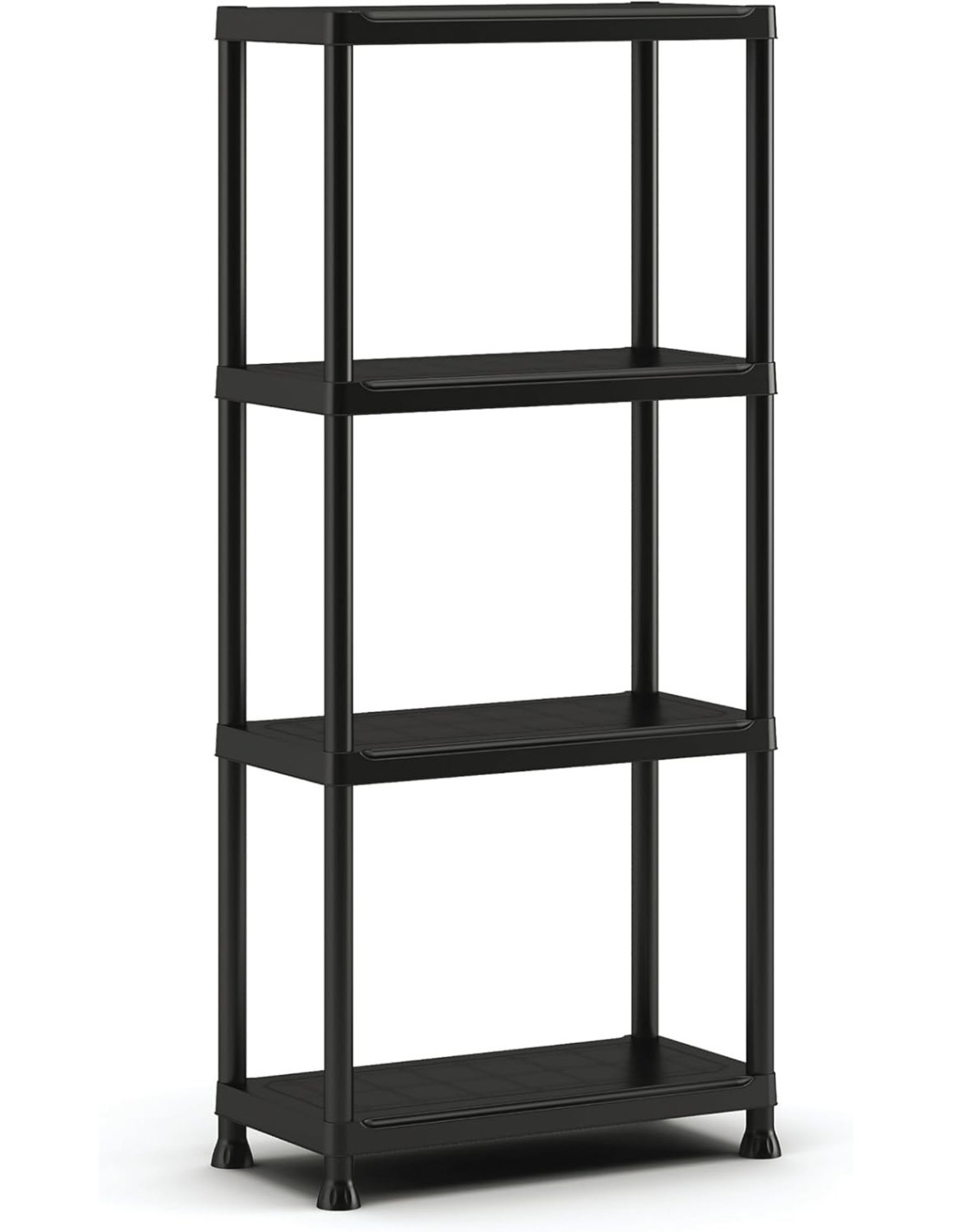 KIS SCAFFALE A 4 RIPIANI COLORE NERO KETER su TreG Ingrosso