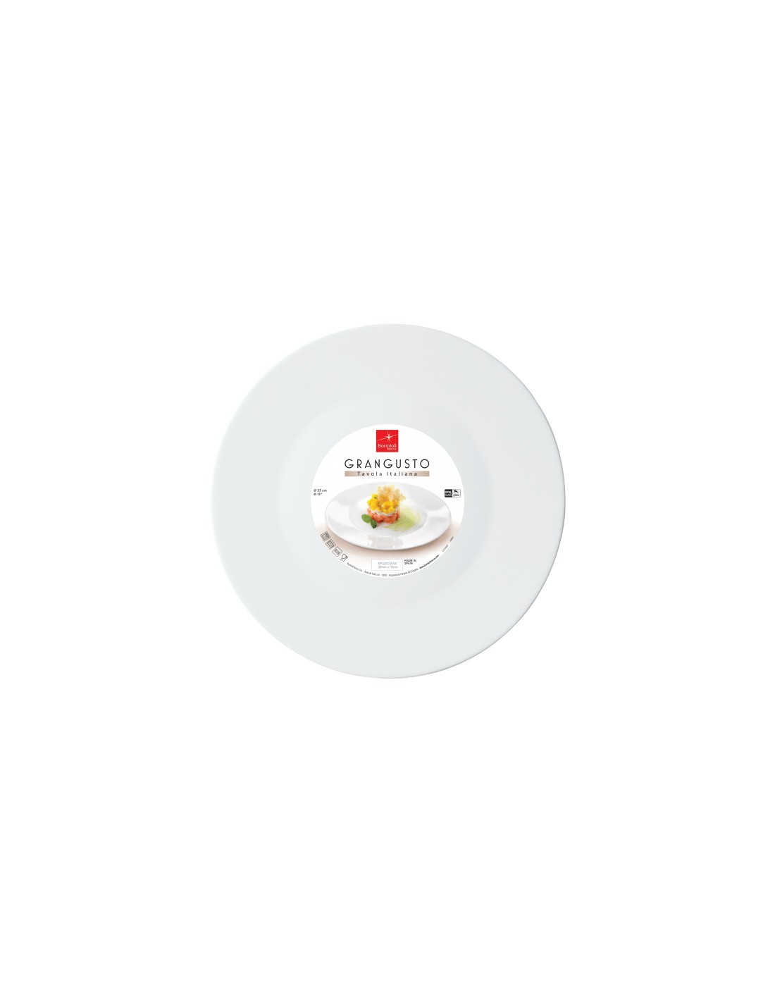 GRANGUSTO PIATTO PIANO 33CM BORMIOLI ROCCO su TreG Ingrosso