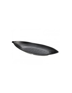 LE PEREL VASSOIO FOGLIA CM.36,5X15,5X2,7 NERO OPACO IN MELAMINA LEO... 2