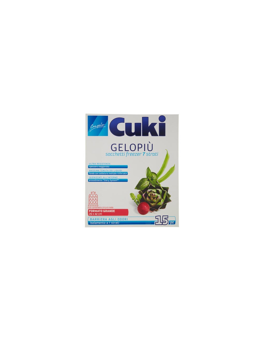 CUKI GELOPIU 15 SACCHETTI 7 STRATI 29X42 200037 su TreG Ingrosso