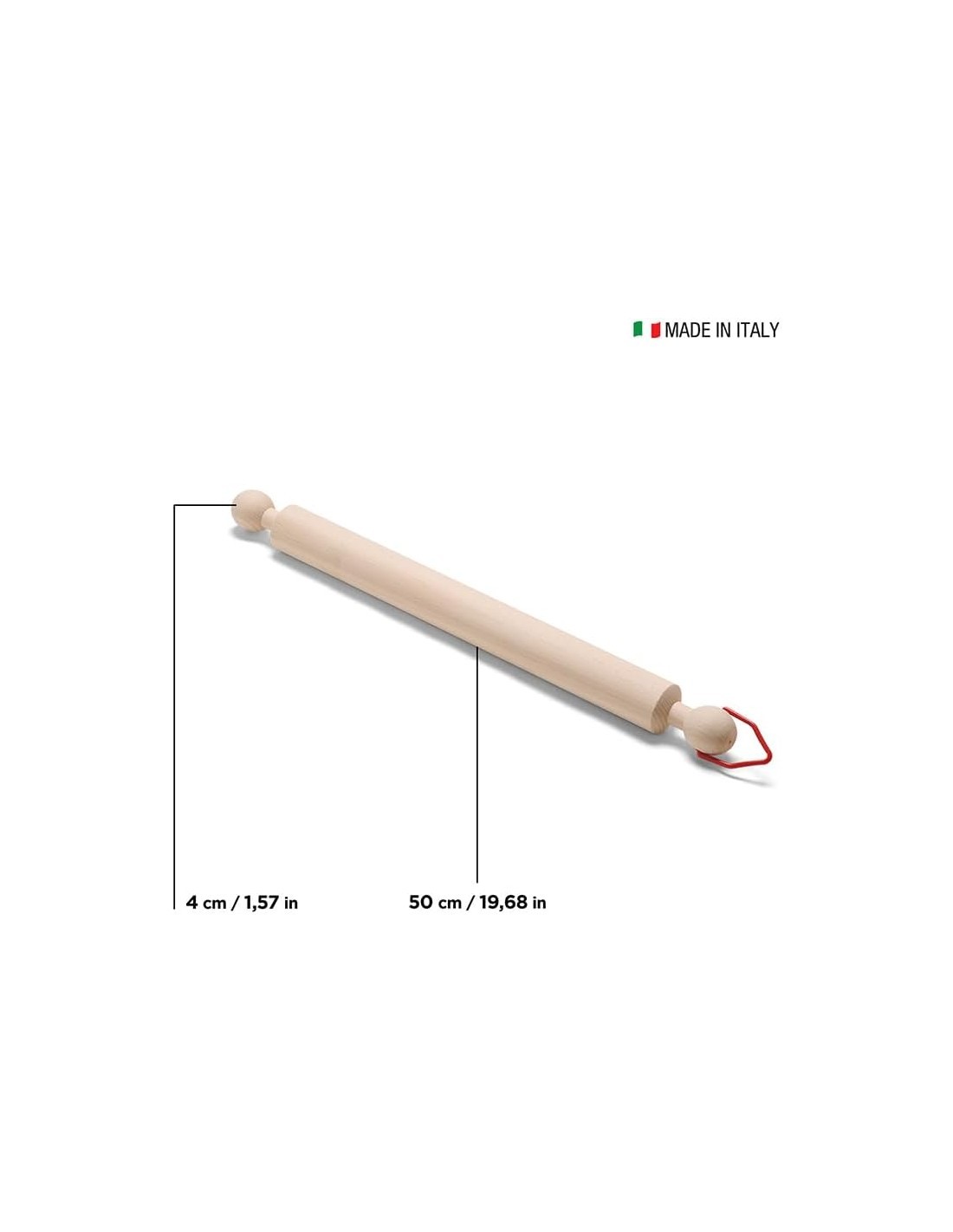 MATTARELLO IN LEGNO CON ANELLO 50 CM DEMOLLI su TreG Ingrosso