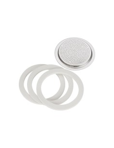 SET 3 GUARNIZIONI + FILTRO DI RICAMBIO PER BIALETTI 12 TZ 109746 su...