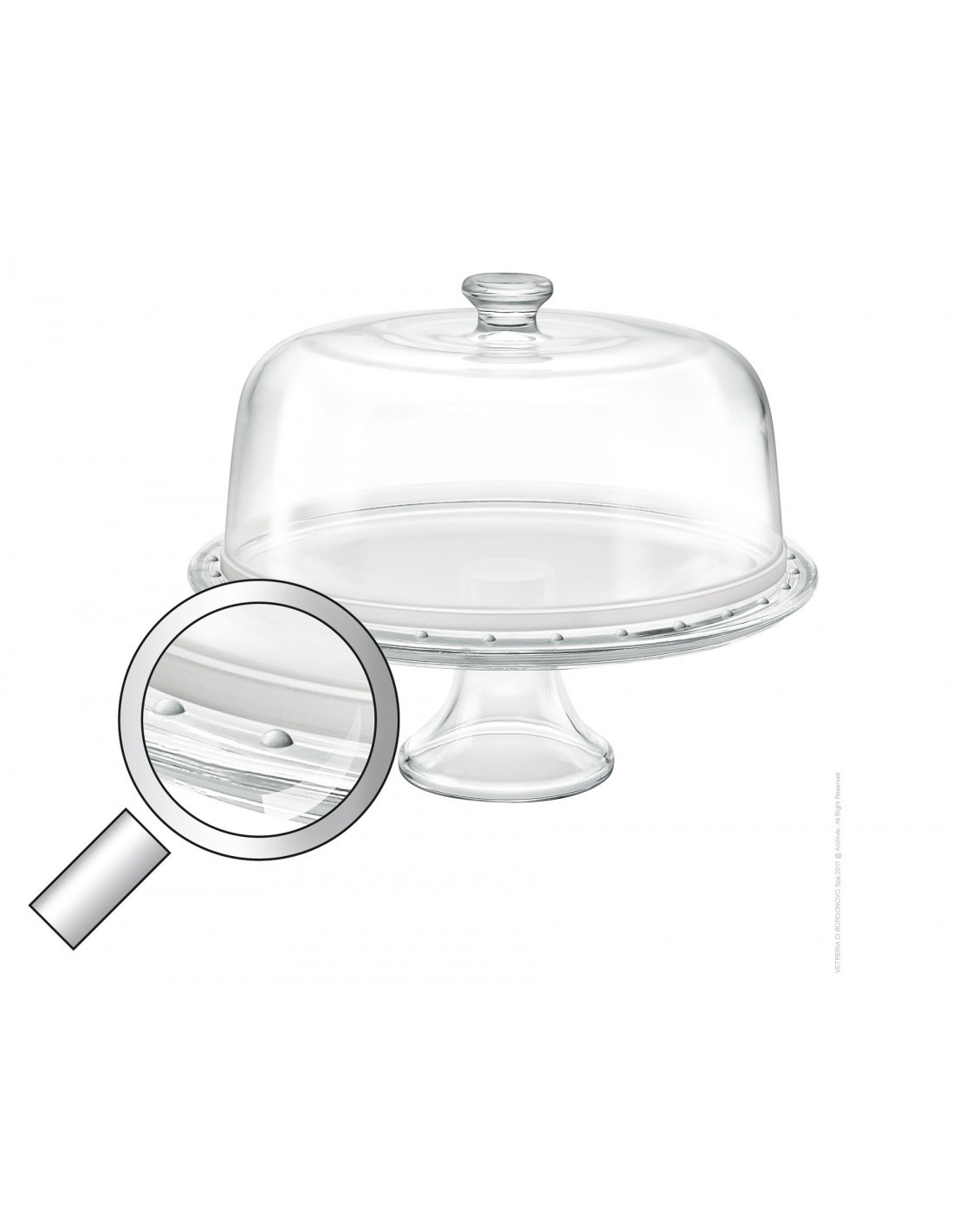 PALLADIO ALZATA 31 CM CON CUPOLA 28 BORGONOVO su TreG Ingrosso