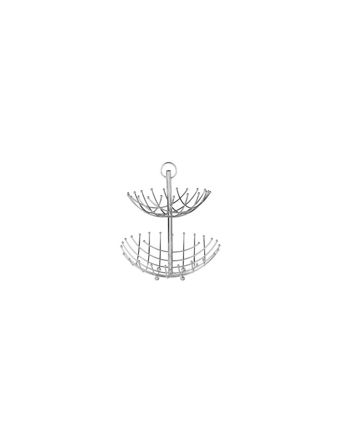 ALZATA 111526 PORTAFRUTTA 2P SILVER su TreG Ingrosso