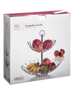 ALZATA 111526 PORTAFRUTTA 2P SILVER su TreG Ingrosso