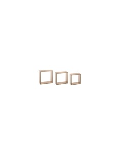 SET 3 MENSOLE 138957C CUBI NATURALE su TreG Ingrosso