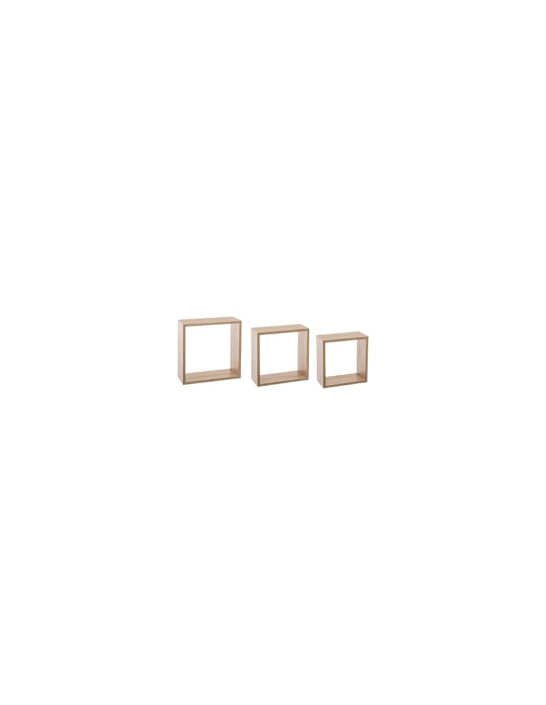 SET 3 MENSOLE 138957C CUBI NATURALE su TreG Ingrosso