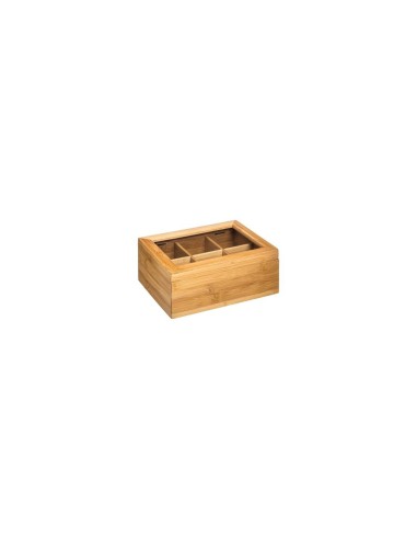 SCATOLA PORTATHE 151154 BAMBOO su TreG Ingrosso