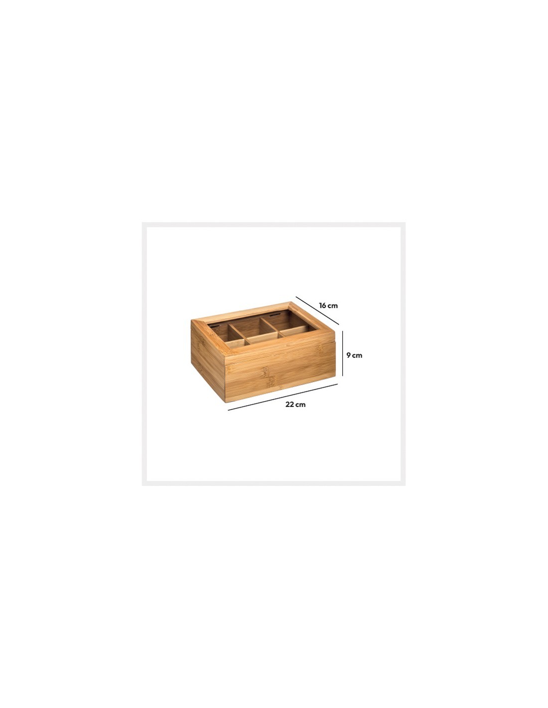 SCATOLA PORTATHE 151154 BAMBOO su TreG Ingrosso