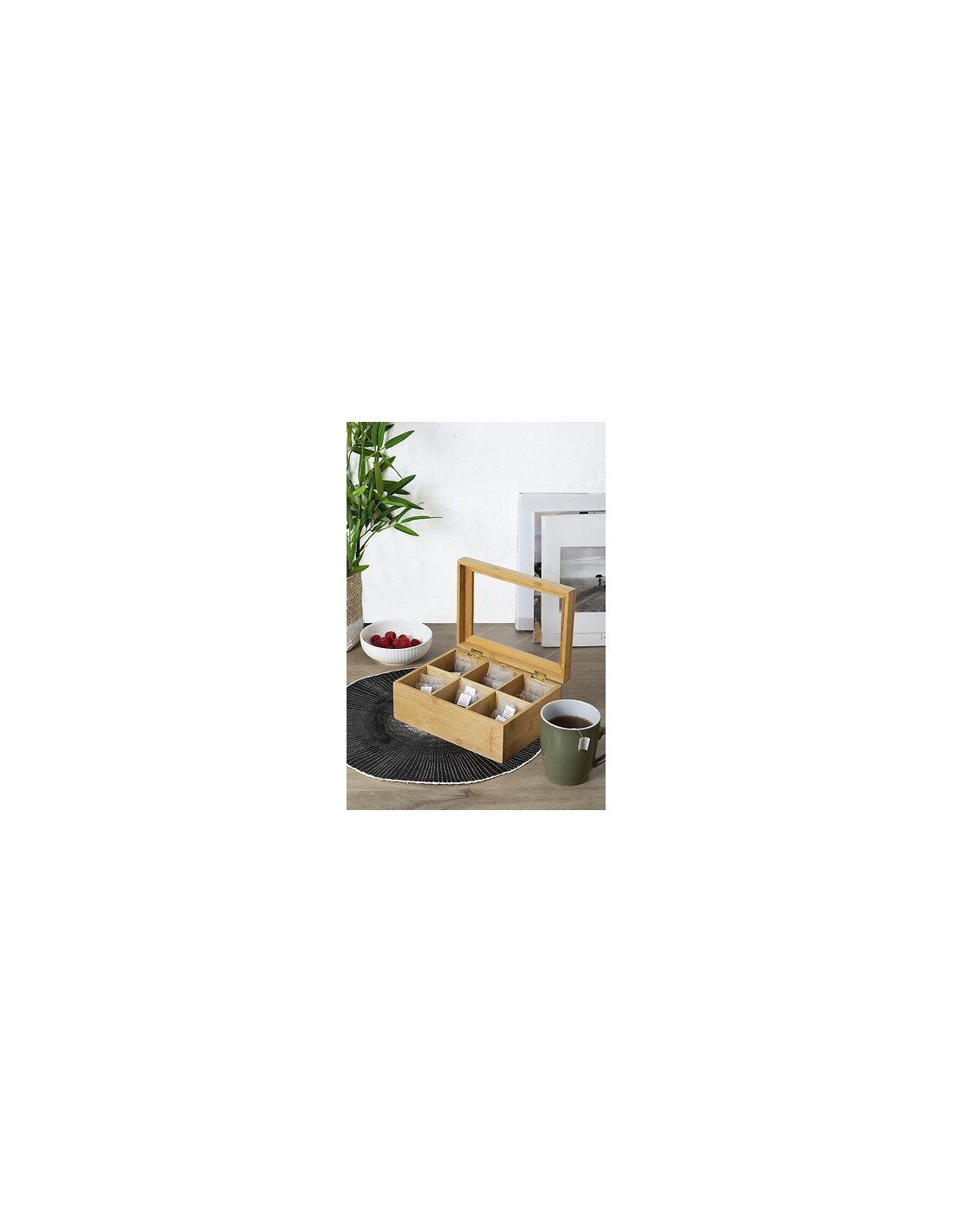 SCATOLA PORTATHE 151154 BAMBOO su TreG Ingrosso