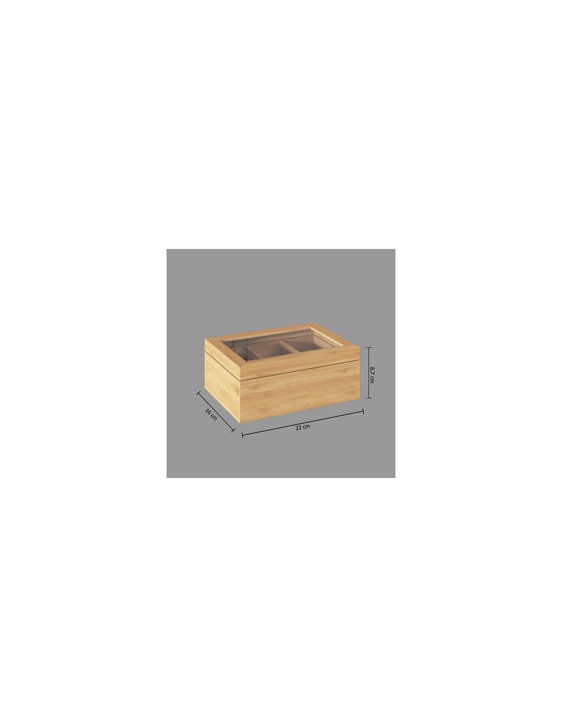SCATOLA PORTATHE 151154 BAMBOO su TreG Ingrosso
