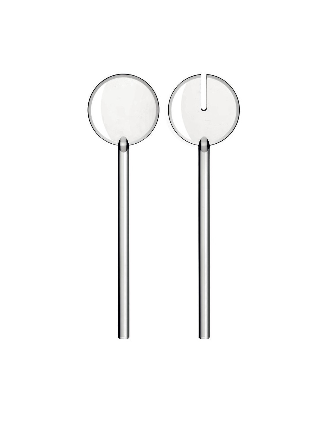 COPPIA POSATE INSALATA TRASPARENTE TIFFANY