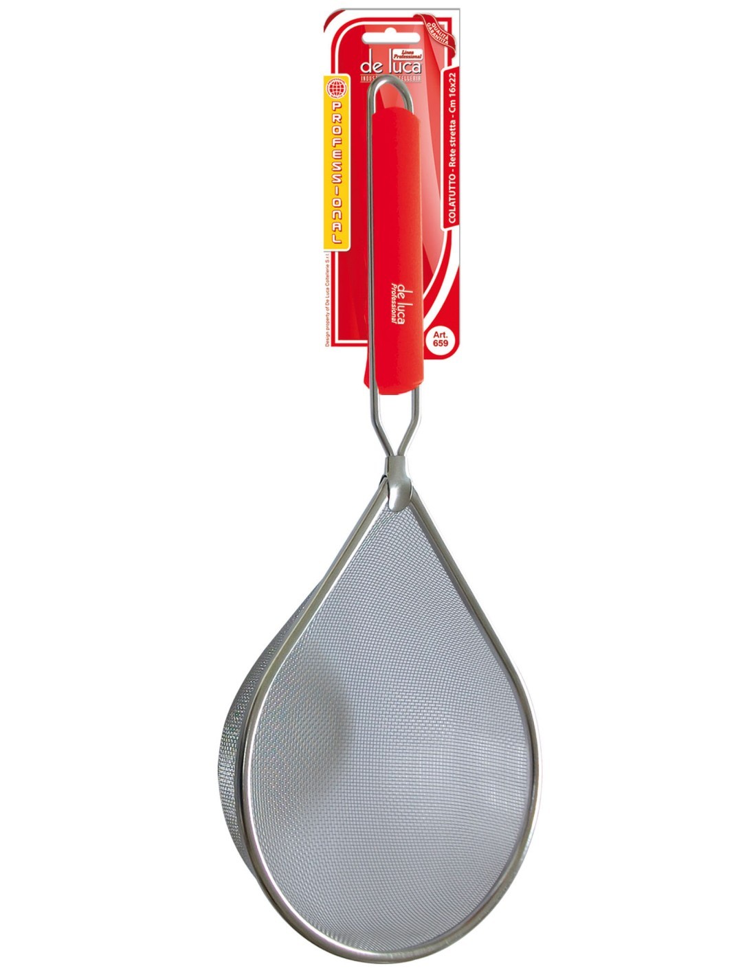 COLATUTTO IN ACCIAIO INOSSIDABILE 22X18CM DE LUCA su TreG Ingrosso