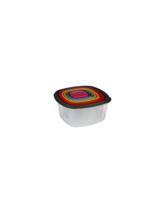 SET 7 CONTENITORI 120392 CON COPERCHIO QUADRATI su TreG Ingrosso