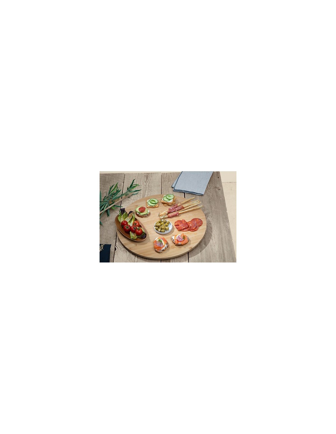 TAGLIERE 150085 GIREVOLE 50CM BAMBOO su TreG Ingrosso