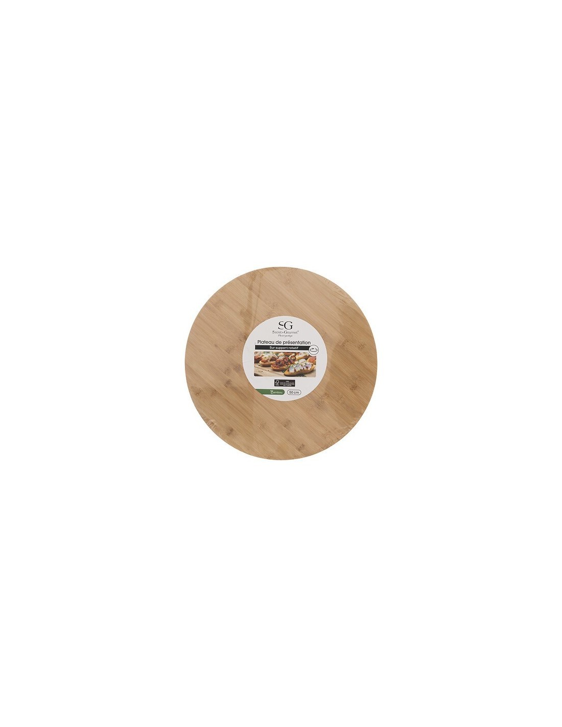 TAGLIERE 150085 GIREVOLE 50CM BAMBOO su TreG Ingrosso