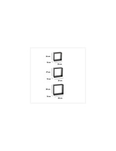 SET 3 MENSOLE 138957A CUBI NERO su TreG Ingrosso 2