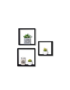 SET 3 MENSOLE 138957A CUBI NERO su TreG Ingrosso